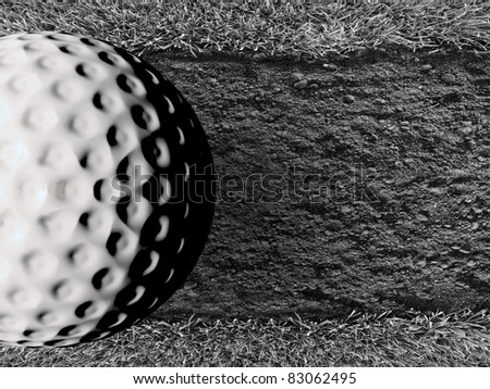 golf ball on soil