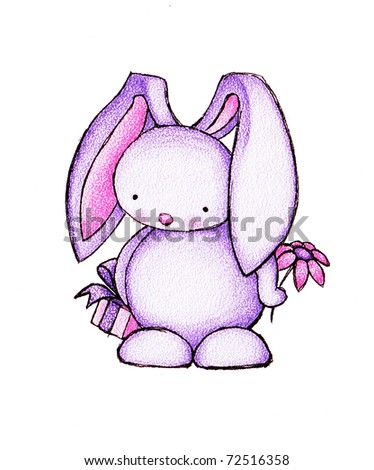 Cute Purple Bunny