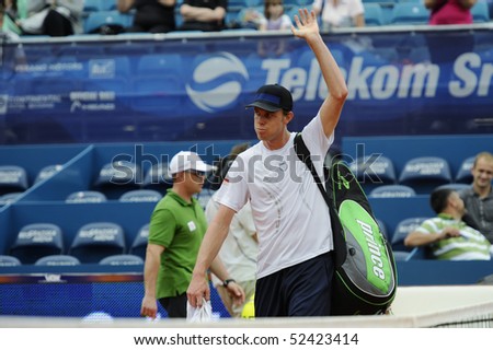 BELGRADE - MAY 5: Sam Querrey after the match against Evgeny Korolev during \