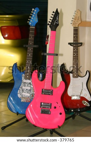 Group of Fender Electric Guitars