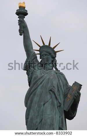 french statue of liberty paris. stock photo : Statue of