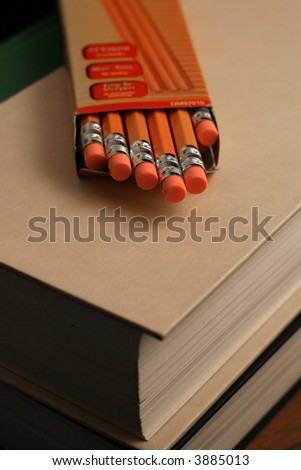 Pencils and books