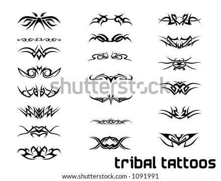 tribal tattoo patterns. stock photo : tribal tattoo