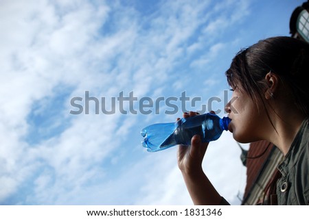 women drink water #4