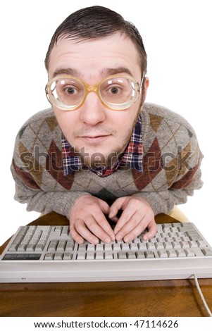nerd typing
