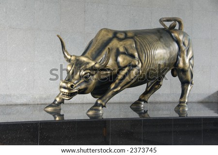 stock market bull symbol of progress and growth