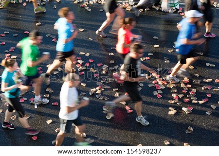 Marathon runners.