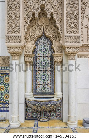 Digital oil paint of beautiful Moroccan Architecture.