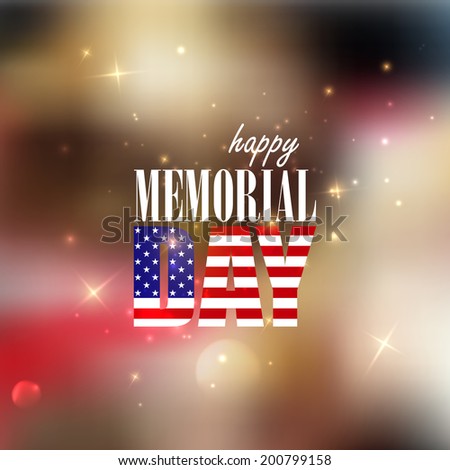 Holiday blurred background with sparkles. 4th of July. Happy memorial day