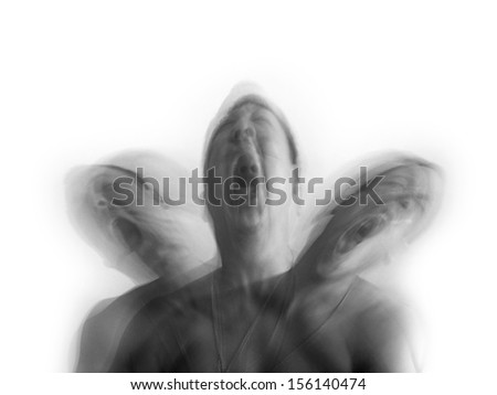 A Man Shaking In Agony Suffering From Depression For The Concept Of Mental Illness.