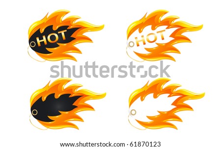 For Sale Sign Icon. stock photo : Burning label or icon for example for sale