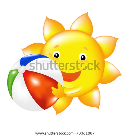 beach ball vector. With Beach Ball, Vector