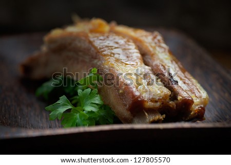 Delicious pork ribs. Pork meat
