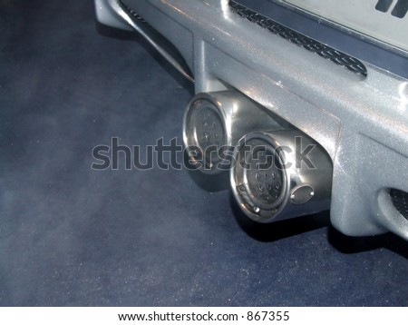 Tuned car exhaust