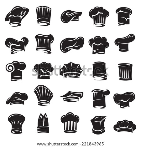 monochrome set of twenty five chef hats monochrome set of twenty five chef hats