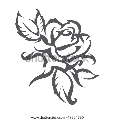 stock vector tattoo roses