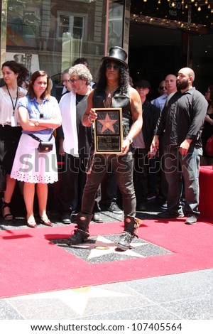 LOS ANGELES - JUL 9:  Slash at the Hollywood Walk of Fame Ceremony for Slash at Hard Rock Cafe at Hollywood & Highland on July 9, 2012 in Los Angeles, CA