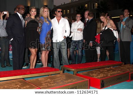 LOS ANGELES - SEP 11:  LA Reid, Demi Lovato, Britney Spears, Simon Cowell at the FOX  X-Factor Judges Handprint Ceremony at Graumans Chinese Theater on September 11, 2012 in Los Angeles, CA