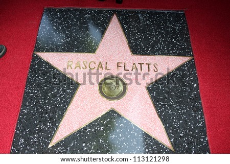 LOS ANGELES - SEP 17:  Rascal Flatts Star at the Hollywood Walk of Fame Star Ceremony for Rascal Flatts at Hollywood Boulevard on September 17, 2012 in Los Angeles, CA