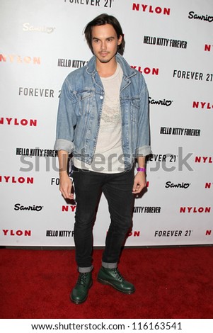 LOS ANGELES - OCT 15:  Tyler Blackburn arrives at  Nylon\'s October IT Issue party at London West Hollywood on October 15, 2012 in Los Angeles, CA