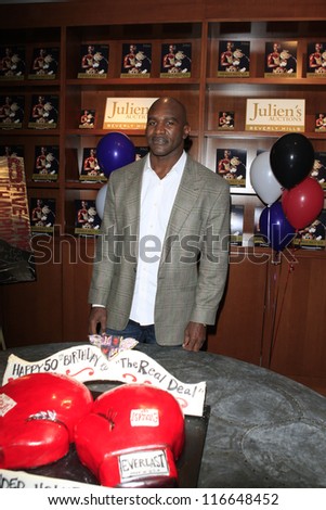LOS ANGELES - OCT 19:  Evander Holyfield attends  the 50th Birthday Party for Evander Holyfield  at Julians Auctions on October 19, 2012 in Beverly Hills, CA