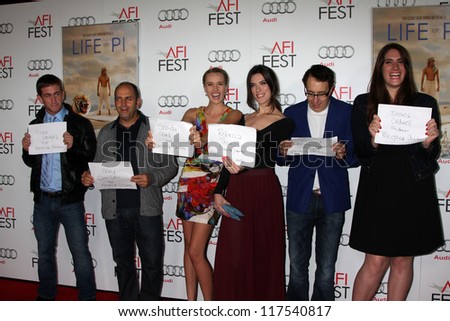 LOS ANGELES - NOV 2:  Electrick Children Cast arrives at the AFI Film Festival 2012 \