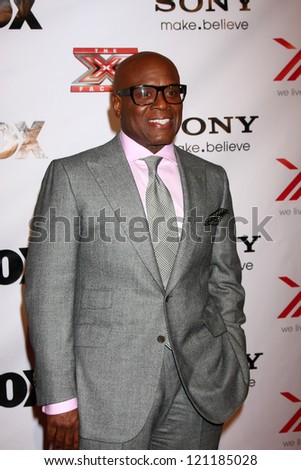 LOS ANGELES - DEC 6:  LA Reid arrives to the X Factor 2012 Final Four Party at Rodeo Drive on December 6, 2012 in Beverly Hills, CA