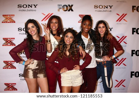LOS ANGELES - DEC 6:  Fifth Harmony arrives to the X Factor 2012 Final Four Party at Rodeo Drive on December 6, 2012 in Beverly Hills, CA