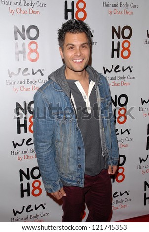 LOS ANGELES - DEC 12:  Erik Valdez arrives to the NOH8 4th Anniversary Party at Avalon on December 12, 2012 in Los Angeles, CA