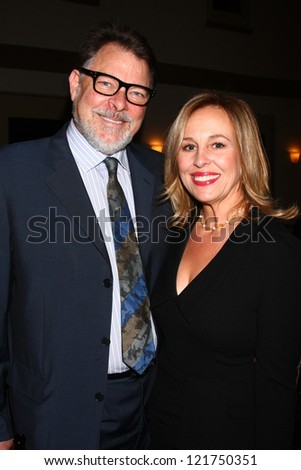LOS ANGELES - DEC 12:  Jonathan Frakes, Genie Francis arrive at the 14th Annual Women\'s Image Network Awards at Paramount Theater on December 12, 2012 in Los Angeles, CA