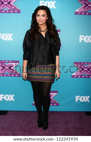 LOS ANGELES - DEC 17:  Demi Lovato at the \'X Factor\' Season Finale Press Conference at CBS Television City on December 17, 2012 in Los Angeles, CA