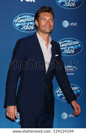 LOS ANGELES - JAN 9:  Ryan Seacrest attends the \'American Idol\' Premiere Event at Royce Hall, UCLA on January 9, 2013 in Westwood, CA