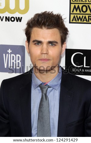 LOS ANGELES - JAN 10:  Paul Wesley arrives at the 18th Annual Critics\' Choice Movie Awards at Barker Hanger on January 10, 2013 in Santa Monica, CA