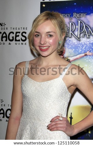 LOS ANGELES - JAN 15:  Peyton List arrives at the opening night of 'Peter Pan' at Pantages Theater on January 15, 2013 in Los Angeles, CA