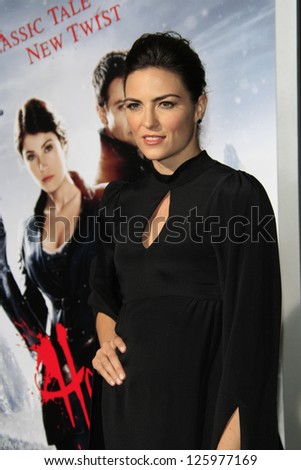 LOS ANGELES - JAN 24:  Monique Ganderton arrives at the the \'Hansel And Gretel: Witch Hunters\' premiere at the Chinese Theat theer on January 24, 2013 in Los Angeles, CA