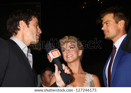 LOS ANGELES - FEB 5:  Rob Marciano, Julianne Hough, Josh Duhamel arrives at the 'Safe Haven' Premiere at the TCL Chinese Theater on February 5, 2013 in Los Angeles, CA