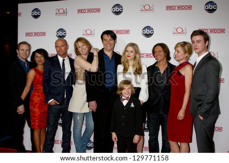 LOS ANGELES - FEB 26:  Cast arrives at the ABC\'s \'Red Widow\' event at the Romanov Restaurant Lounge on February 26, 2013 in Studio City, CA