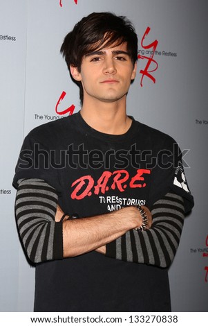 LOS ANGELES - FEB 27:  Max Ehrich at the Hot New Faces of the Young and the Restless press event at the CBS Television City on February 27, 2013 in Los Angeles, CA