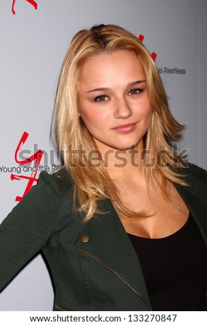 LOS ANGELES - FEB 27:  Hunter King at the Hot New Faces of the Young and the Restless press event at the CBS Television City on February 27, 2013 in Los Angeles, CA