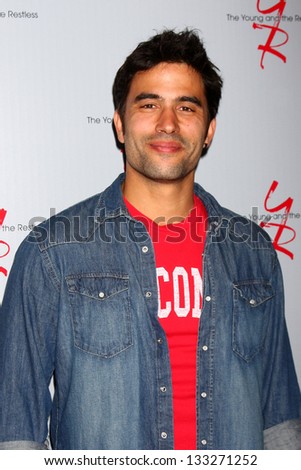 LOS ANGELES - FEB 27:  Ignacio Serricchio at the Hot New Faces of the Young and the Restless press event at the CBS Television City on February 27, 2013 in Los Angeles, CA