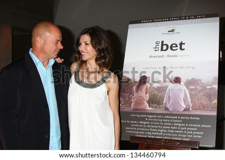 LOS ANGELES - APR 4:  Russell Young, Finola Hughes attends the gala fundraiser for the romantic comedy, \