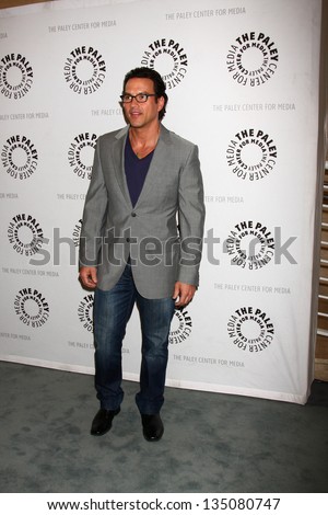 LOS ANGELES - APR 12:  Tyler Christopher arrives at the General Hospital Celebrates 50 Years - Paley at the Paley Center For Media on April 12, 2013 in Beverly Hills, CA