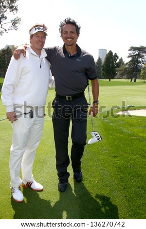 LOS ANGELES - APR 15:  Jack Wagner, Benjamin Bratt at the Jack Wagner Celebrity Golf Tournament  at the Lakeside Golf Club on April 15, 2013 in Toluca Lake, CA