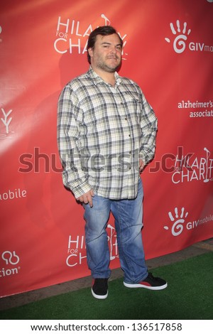 LOS ANGELES - APR 25:  Jack Black arrives at the Second Annual Hilarity For Charity benefiting The Alzheimer\'s Association  at the Avalon  on April 25, 2013 in Los Angeles, CA