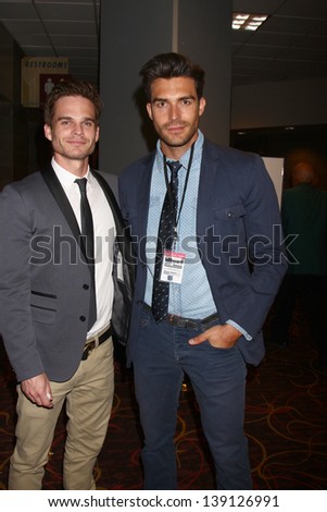 LOS ANGELES -  MAY 19:  Greg Rikaart and Peter Porte in the lobby at the Billboard Music Awards 2013 at the MGM Grand Garden Arena on May 19, 2013 in Las Vegas, NV