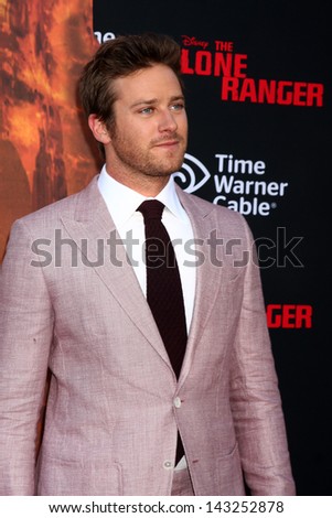 LOS ANGELES - JUN 22:  Armie Hammer  at the World Premiere of 