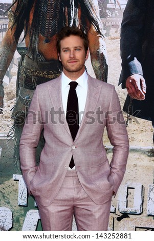 LOS ANGELES - JUN 22:  Armie Hammer  at the World Premiere of \