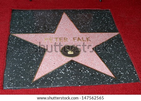 LOS ANGELES - JUL 25:  Peter Falk Star at the Peter Falk Posthumous Walk of Fame Star ceremony at the Hollywood Walk of Fame on July 25, 2013 in Los Angeles, CA