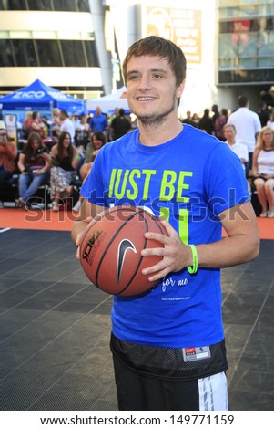 LOS ANGELES - AUG 9:  Josh Hutcherson at the Josh Hutcherson Celebrity Basketball Game benefiting Straight But Not Narrow at the Nolia Plaza on August 9, 2013 in Los Angeles, CA