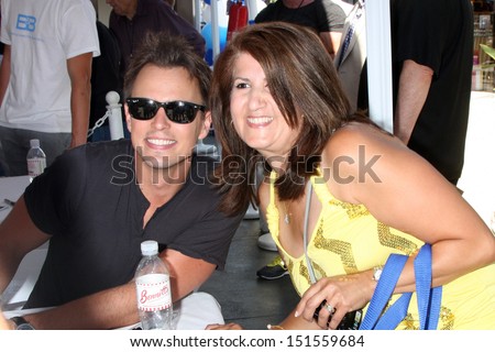 LOS ANGELES - AUG 23:  Darin Brooks at the Bold and Beautiful Fan Meet and Greet at the Farmers Market on August 23, 2013 in Los Angeles, CA